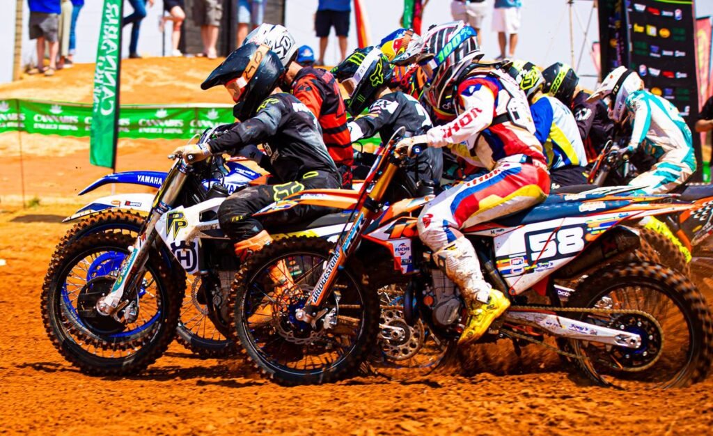 Riders at a race start